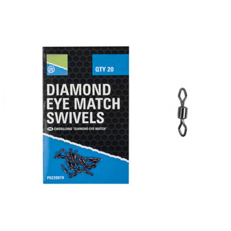 PRESTON DIAMOND EYE MATCH SWIVELS - SIZE 10 