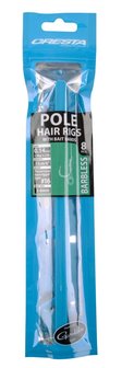 Cresta Pole Hair Rigs + Band Barbless Hair Rigger BL Light Haak 12 Lijn 0,16mm