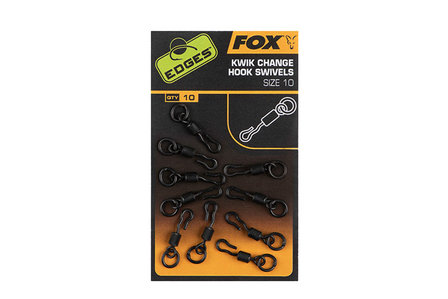 FOX  Edges Kwik change hook swivels size 10 x 10