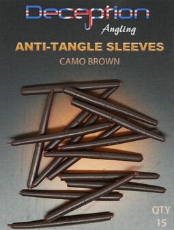 Deception Angling Anti Tangle Sleeves Camo Brown Qty : 15