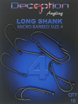 Deception Angling LONGSHANK Micro Barbed Hook - Size 2