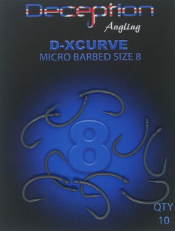 Deception Angling D-XCURVE Micro Barbed Hook - Size 8