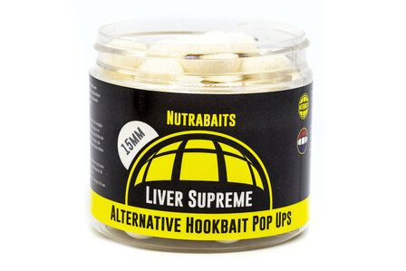 Nutrabaits Liver Supreme - 15mm (White) Pot ALTERNATIVE HOOKBAIT POP-UP RANGE (XB RANGE)