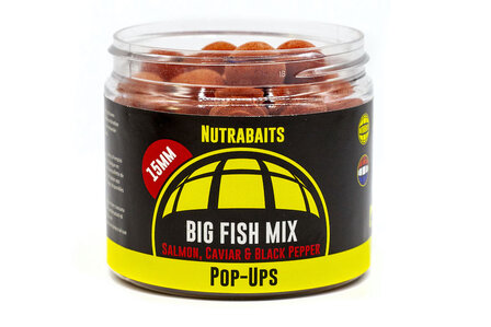 Nutrabaits Big Fish Mix - 12mm (Salmon, Caviar &amp; Black Pepper) Pot SHELF-LIFE POP UP RANGE (XB RANGE)