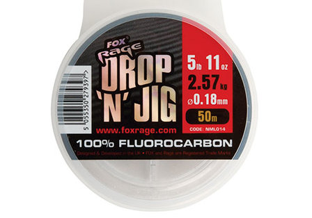 Rage Drop &amp; Jig Flurocarbon 0.22MM X 50M