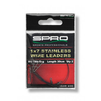 Spro 1x7 stainless wire leader 26lb/12kg length 20 cm