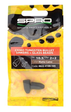 SPRO CAMO TUNGSTEN BULLET SINKERS MC 5G