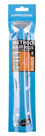 Cresta Method Hair Rigs + Band Barbed Hair Rigger BB Nr 10 0,26mm