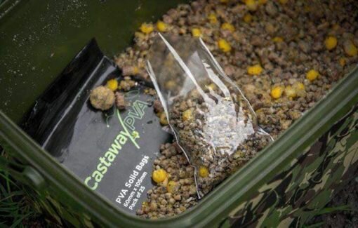 CASTAWAY PVA 80mm x 130mm Slow Melt Solid Bags x20