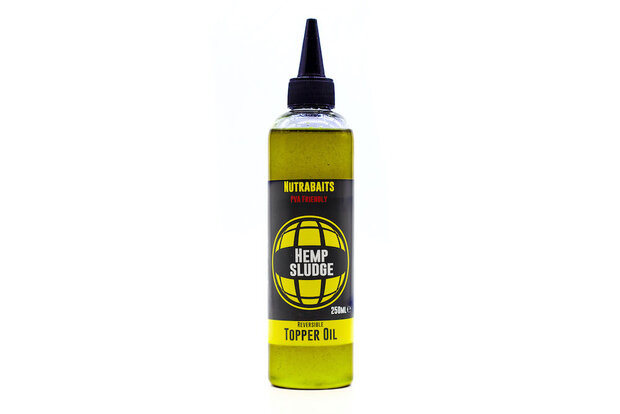 Nutrabaits Hemp Sludge 250 ml TOPPER OIL RANGE - Hennep olie
