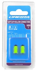 CRESTA SOFTCAP HOLLOW CONNECTORS L FLUO GREEN CRESTA SOFTCAP HOLLOW CONNECTORS L FLUO GREEN