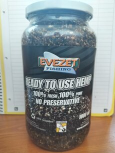 Evezet Hennep in glazen pot per 1 liter Evezet Hennep in glazen pot per 1 liter