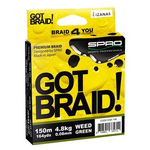 SPRO GOT BRAID! Green 0.08mm 150m SPRO GOT BRAID! Green 0.08mm 150m