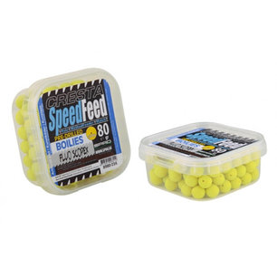 Cresta speedfeed pre-drilled fluo mini method boilies 'fluo scopex' (9mm) (80g) Cresta speedfeed pre-drilled fluo mini method boilies 'fluo scopex' (9mm) (80g)
