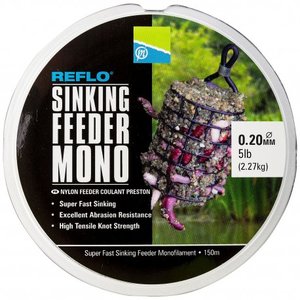 PRESTON 0.20MM REFLO SINKING FEEDER MONO - 150M