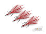 Delphin   B!RD Hook TRIPLE / 3pcs red feathers   NR4_